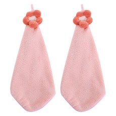 소니오 플라워 포인트 핸드타월 30 x 30 cm, 01 핑크, 2개