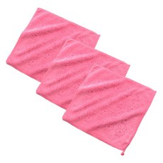 소니오 레터링 래빗 핸드타월 25 x 25 cm, 01 핑크, 3개