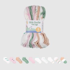 싹스탑 아동용 캐주얼 스니커즈 발목 양말 10켤레 세트