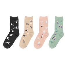 STUDIO SOCKSTOP 兒童休閒中筒襪4雙組