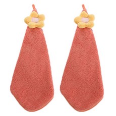 소니오 플라워 포인트 핸드타월 30 x 30 cm, 05 레드, 2개