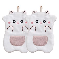 Danbi Nine蓬鬆動物掛繩毛巾, 小羊, 2個