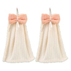 소니오 부드러운 리본 핸드타월 25 x 31 cm, 01 아이보리, 2개