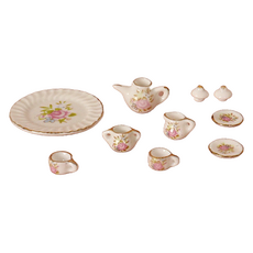 迷你小屋 紅茶茶杯微縮模型組 款式2, 混合顏色, 1個