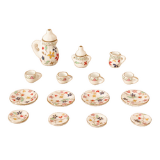 迷你小屋 紅茶茶杯微縮模型套組 款式1, 混色, 1個