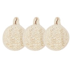 Mandisa 迷你絲瓜沐浴巾, 象牙白, 1個, 3入