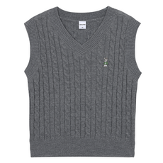 applepink 女款兔子刺繡麻花針織背心 S503