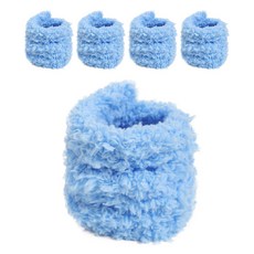 Allode 毛絨毛根 手工藝用鐵絲 1m, 42 冰藍色, 5個