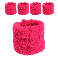 Allode 毛絨毛根 手工藝用鐵絲 1m, 19 亮玫瑰紅, 5個