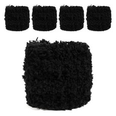 Allode 毛絨毛根 手工藝用鐵絲 1m, 33 黑色, 5個