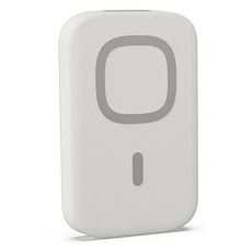 유에이지 맥세이프 고속충전 킥스탠드기능 보조배터리 멀티단자 18W, 마시멜로우, UC-LPK-01-WH