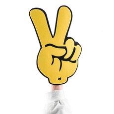 PARTYSHOW 應援V形手指手套, 黃色, 1個