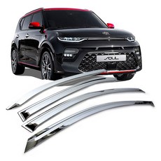 지엠지모터스 차량용 빗물받이 썬바이저 1세트, 크롬, 쏘울 부스터 2019년 1월