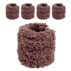 Allode 毛絨毛根 手工藝用鐵絲 1m, 37 深棕色, 5個