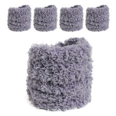 Allode 毛絨毛根 手工藝用鐵絲 1m, 23 深灰色, 5個