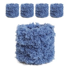 Allode 毛絨毛根 手工藝用鐵絲 1m, 45 冰藍色, 5個