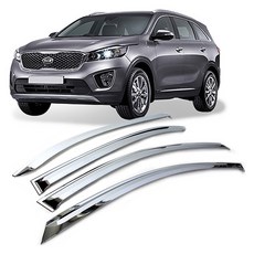 지엠지모터스 차량용 빗물받이 썬바이저 1세트, 크롬, 올뉴 쏘렌토 2014년 9월~2020년 3월