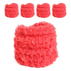 Allode 毛絨毛根 手工藝用鐵絲 1m, 11 西瓜紅, 5個