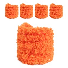 Allode 毛絨毛根 手工藝用鐵絲 1m, 16 橘色, 5個