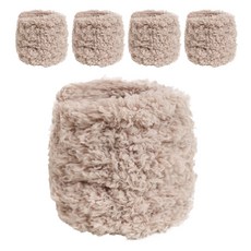 Allode 毛絨毛根 手工藝用鐵絲 1m, 44 冰卡其色, 5個