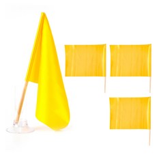 파티쇼 매스게임 응원깃발 소형, 옐로우, 4개