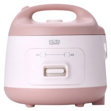 KITCHEN FLOWER Moms Cook 電子保溫飯鍋 3人份, 粉紅色 + 白色, 1個, KCJ-350ZN