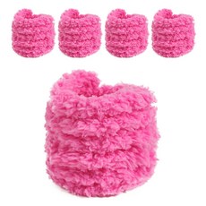 Allode 毛絨毛根 手工藝用鐵絲 1m, 17 玫瑰粉, 5個