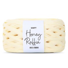 Knitt Honey 拉菲草紙藤鉤針編織線 100g 220m, 01象牙白