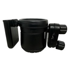三合一推車杯架 mobile phone stand 3 in 1 ABS材質 適用推車 手機支架, 黑色, 1個