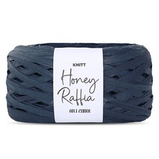 Knitt 蜂蜜拉菲草紙藤鉤針編織線 100g 220m, 09海軍藍