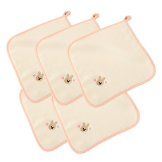 Titan 高品質掛環迷你毛巾 25g, 5個, 兔子