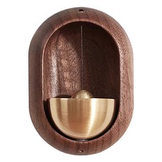 Homeflow 溫馨可愛木質風磁吸式玄關門鈴, 現代橢圓