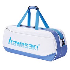 kawasaki 川崎 網球羽毛球運動包 方形2層 K1G00-A8901, 白色, 1個