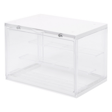 高級公仔收納盒展示櫃 白色, 1個