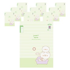 PENPIA 1000本小學書寫書裝訂筆記本, 一個綠色, 10個