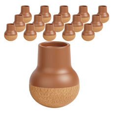 SSUNUZ 防滑椅腳家具腳套 圓形, 16個, 棕色