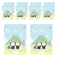 PENPIA 1000 小學裝訂筆記本 3-6年級 讀書心得筆記本 D, 藍色 + 綠色(山), 10個