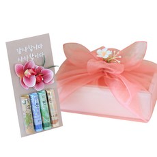 華麗西洋蘭零用錢信封包巾組, 粉紅色, 1套