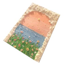 Allode 油畫立體珪藻土浴室防滑墊, 1個, 05 黃昏日落