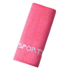 Allode 簡約Logo刺繡運動毛巾 30 x 100 cm, 1個, A03 玫瑰紅