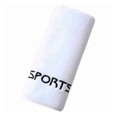 Allode 簡約Logo刺繡運動毛巾 30 x 100 cm, 1個, A01 白色