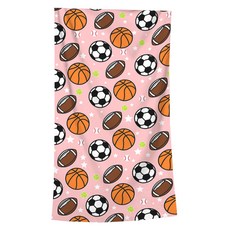 알로데 스포츠 디지털 여행 비치타월 70 x 140 cm, 10 핑크스포츠공, 1개