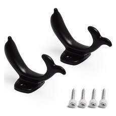 손잡이세상 돌고래 옷걸이 다용도걸이, 블랙, 2개