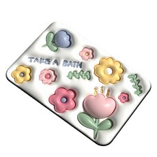 알로데 플라워 입체 논슬립 욕실 미끄럼방지 매트, 07 바스타임, 1개