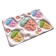 Allode 防滑花朵立體浴室防滑墊, 02 草莓, 1個