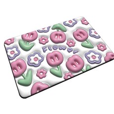 Allode 防滑花朵立體浴室防滑地墊, 05 花朵, 1個