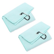 Allode 鬆餅格超細纖維運動毛巾 30 x 50 cm, 03 薄荷綠, 2個