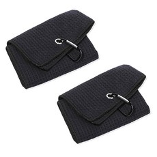 Allode 鬆餅格超細纖維運動毛巾 40 x 40 cm, 06 黑色, 2個