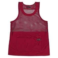 5口袋網眼圍裙, 1個, 酒紅色