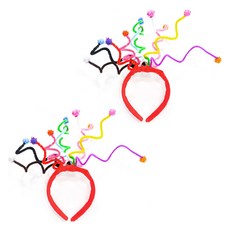 파티쇼 레인보우 스프링 머리띠, 혼합색상, 2개